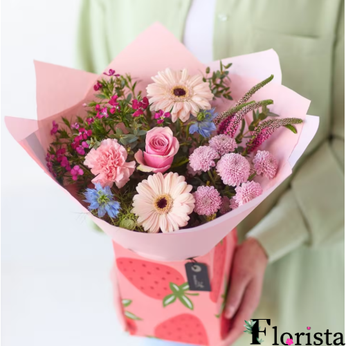 Geschenkbox mit Erdbeeren
