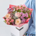 Pre-assembled bouquet of pastel flowers