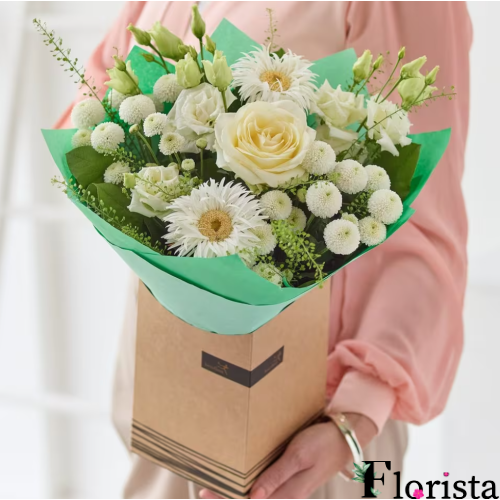 Delicate gift box of flowers