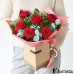 Geschenkbox mit 6 roten Rosen