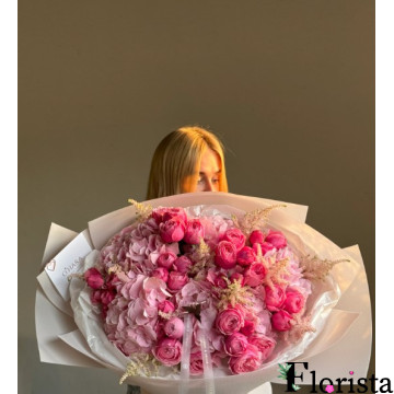 Букет квітів Живи у рожевому