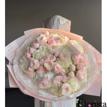 Букет квітів Біло-рожева квітка