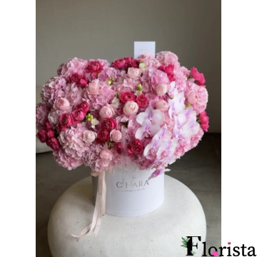 Букет квітів Ніжна хмара в коробці