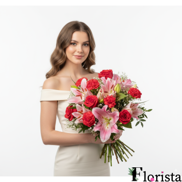 Збірний букет квітів Лілі Мрії