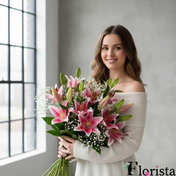 Букет Рожеві лілії