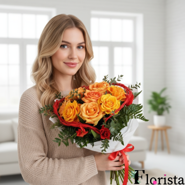 A bouquet of flower hearts