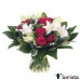 Red roses and white lilies