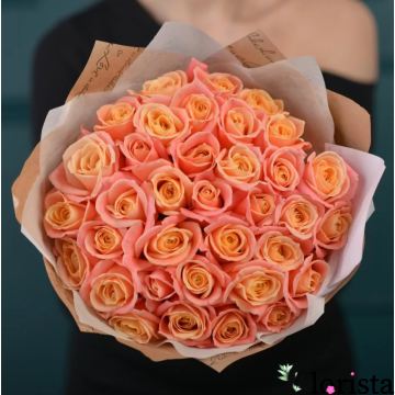 Букет із 41 помаранчевих троянд (50см)
