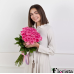 21 рожевих троянд (60см-70см)