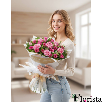 Fertig zusammengestellter Blumenstrauß Liebesherz