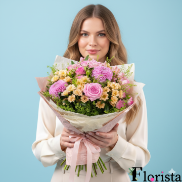 Букет квітів Солодкі пастелі