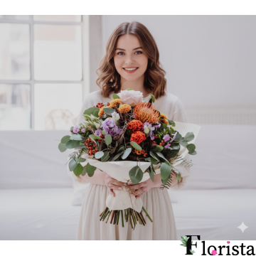 Збірний букет квітів Осінній шепіт