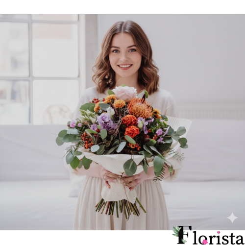 Збірний букет квітів Осінній шепіт