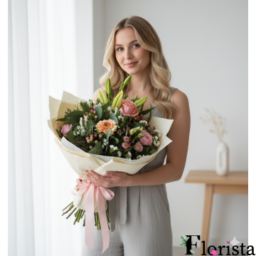 Збірний букет квітів Лілія Принцеса