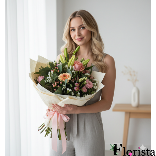 Збірний букет квітів Лілія Принцеса