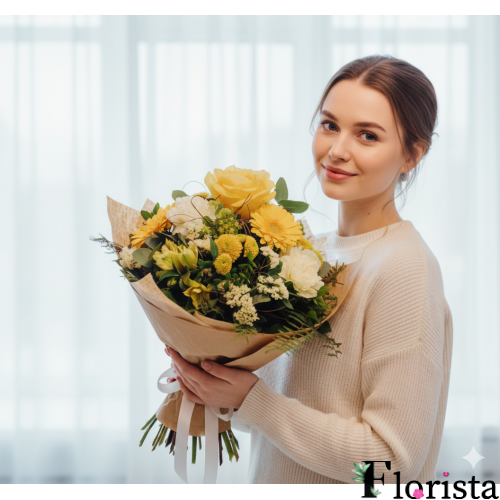 Збірний букет квітів Сонячні вібрації