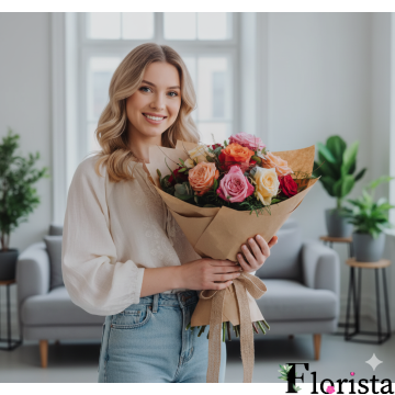 Збірний букет квітів Рожева мрія