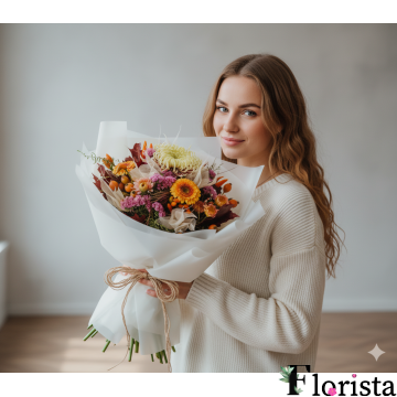 Збірний букет квітів Осіння краса