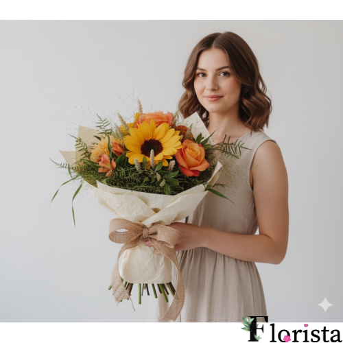 Збірний букет квітів Смайлик