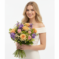 Збірний букет квітів Пастельна насолода