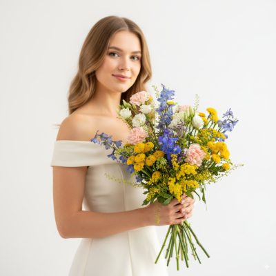Assembled bouquet of flowers Summer field bouquet