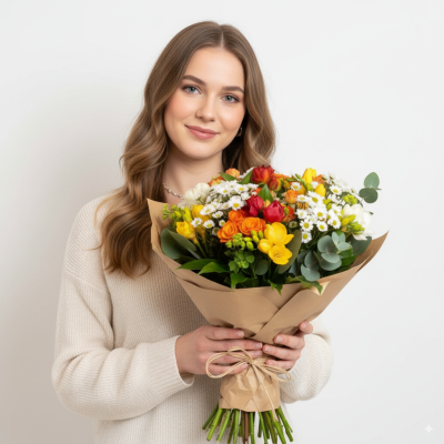 Pearls Blumenstrauß ist eine Mischung aus Blumen