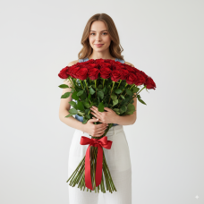 Ein Strauß aus 51 Meter langen Puget-Rosen