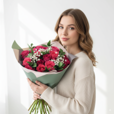 Strauß leidenschaftlicher rosa Rosen Strauß leidenschaftlicher rosa Rosen