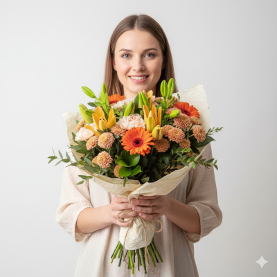 Букет квітів Осінній розповсюджувач радості