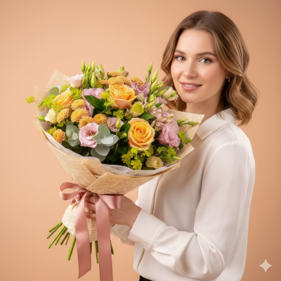 Bouquet of flowers Magic Apricot