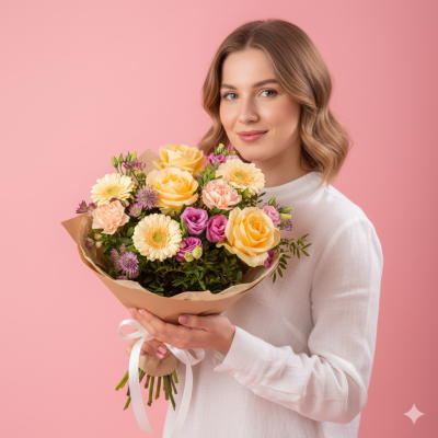 Букет квітів Золоте привітання