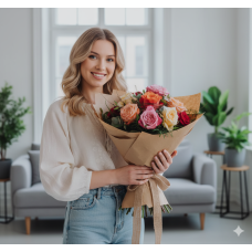 Збірний букет квітів Рожева мрія Збірний букет квітів Рожева мрія