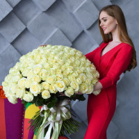 201 біла троянда - Вищий клас (70см) 201 біла троянда - Вищий клас (70см)