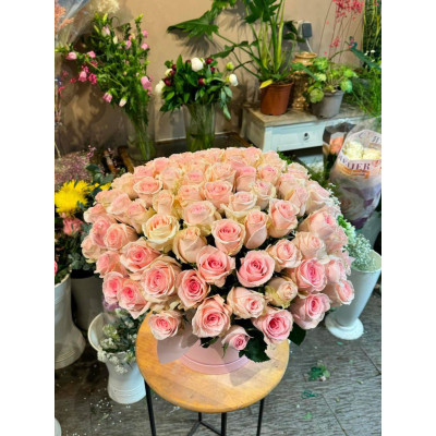 101 рожева троянда в коробці - Берлін