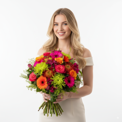 Assembled bouquet of flowers Flower garden Deluxe