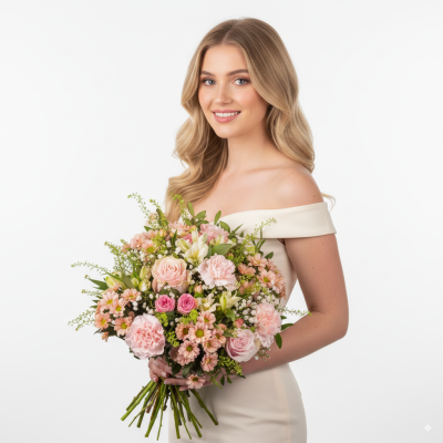 Assembled bouquet of flowers Rose Garden