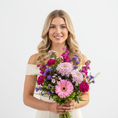 Assembled bouquet of flowers Color me happy