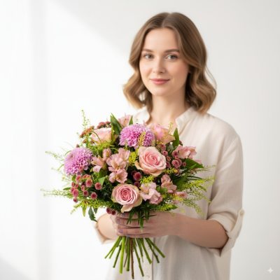 Pre-assembled bouquet Pink Sky