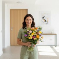 Букет яскравих квітів