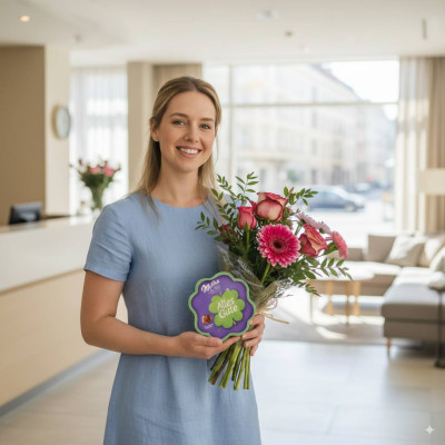 Букет Ренесанс та цукерки Мілка