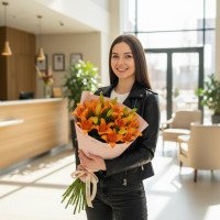 Букет помаранчевих лілій