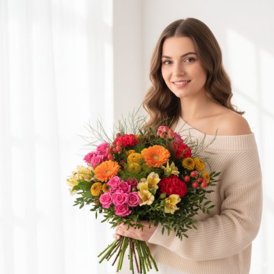 Glück Fertig zusammengestellter Blumenstrauß
