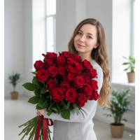 Букет з 25 червоних троянд Букет з 25 червоних троянд