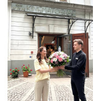 Lodz, Polen – Süßer Strauß Küsse