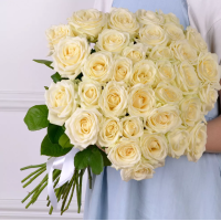 41 білих троянд  (40см)
