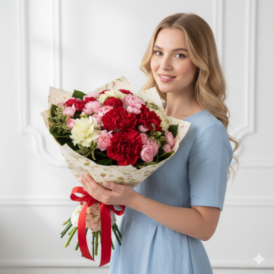 Bouquet of flowers Moment of joy