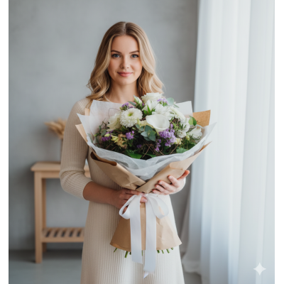 Assembled bouquet of flowers Simply heavenly
