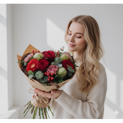 Pre-assembled bouquet of flowers Just for you
