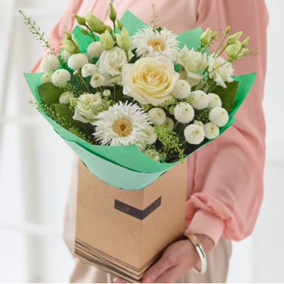 Delicate gift box of flowers
