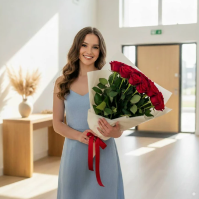 Bouquet of roses Magical gift 25 pcs. 70 cm